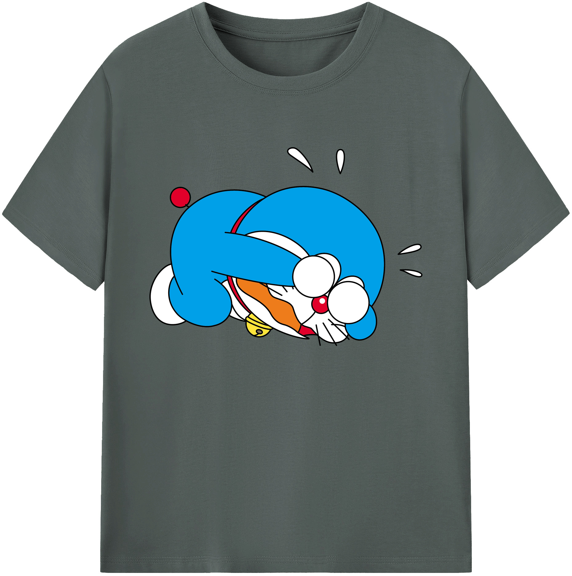 （画像用） ドラえもん Doraemon 綿100％ メンズ半袖Tシャツ｜肌触りやわらか＆通気性